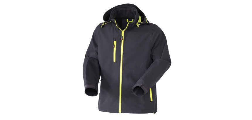 Giubbotto Softshell Rossini R Boost, antracite/giallo fluo