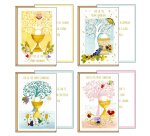 Biglietto auguri Comunione - 11,7 x 17 cm - 4 soggetti assortiti - Kartos