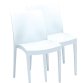 Sedia Venice - 51 x 49 x 80 cm - polipropilene - bianco - Grandsoleil - conf. 2 pezzi