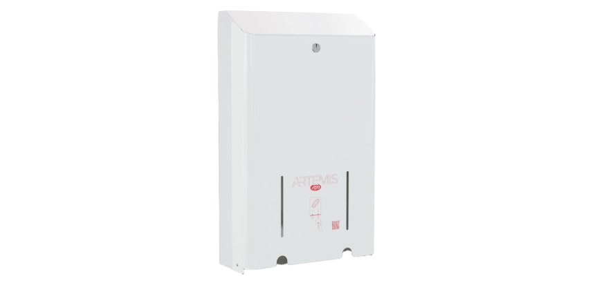 Dispenser assorbenti Artemis - 2 colonne - metallo verniciato - bianco - Mar Plast