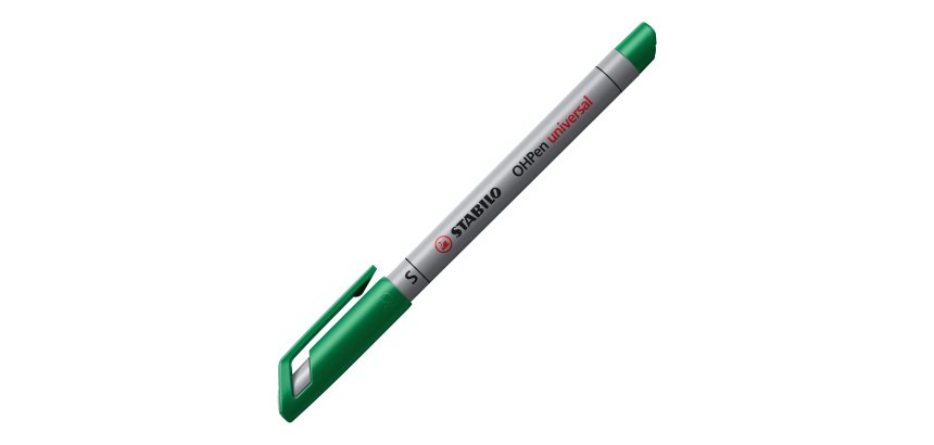 Pennarello OHPen universal cancellabile 851  - punta fine 0,7 mm - verde - Stabilo