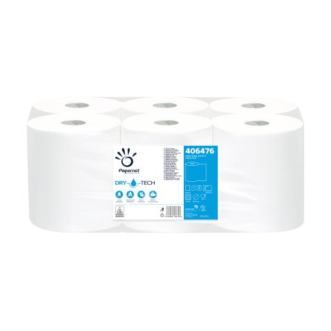 Bobina asciugamani Autocut DryTech - 1 velo - goffratura micro - 26 gr - 20 cm  x 247 mt - diametro 19,8 cm - Papernet