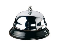 Campanello reception - diametro 10 cm - argento/nero - Leone