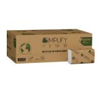 Asciugamani piegati a Z Simplify - 24 x 20,3 cm - goffratura a onda - 17,7 gr - bianco - Papernet - conf. 200 pezzi