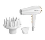 Asciugacapelli Gold Style - 2200 W - 21 x 9 x 26,4 cm - bianco/oro - Melchioni family