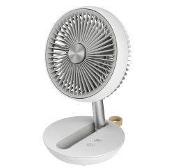 Ventilatore da tavolo Air Studio - ricaricabile - diametro 17 cm - grigio/bianco - CFG