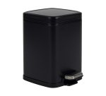 Bidone Pico - con pedale e vaschetta - 6 L - nero satinato - Perfetto