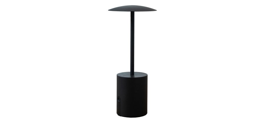 Lampada da tavolo Rocket - a led - alluminio - nero - King Collection