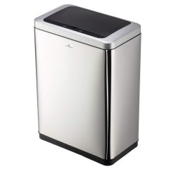 Cestino con sensore No TouchDuo - 2 x 20 L - 46,5 x 27 x 65 cm - acciao/PPL - argento metallizzato - Durable