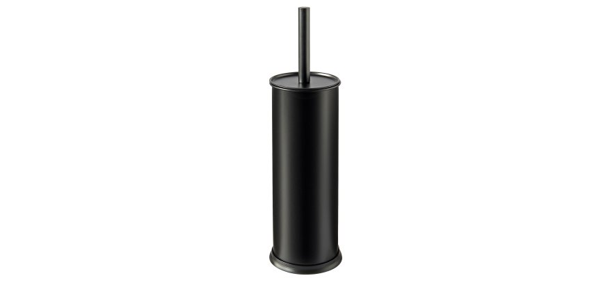Portascopino Vic - diametro 9,5 cm - altezza 27 cm - acciaio inox - nero satinato - Perfetto