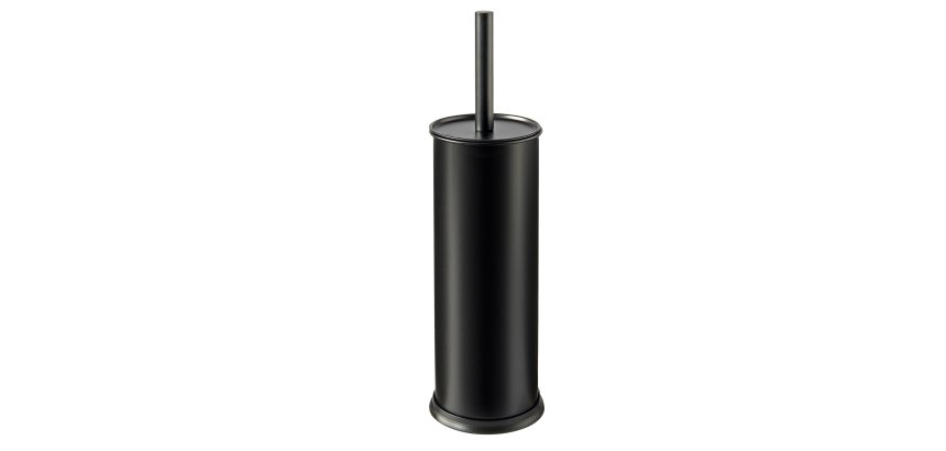 Portascopino Vic - diametro 9,5 cm - altezza 27 cm - acciaio inox - nero satinato - Perfetto