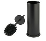 Portascopino Vic - diametro 9,5 cm - altezza 27 cm - acciaio inox - nero satinato - Perfetto