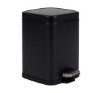 Bidone Pico - con pedale e vaschetta - 4 L - nero satinato - Perfetto