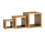 Alzata buffet Cubo - misure assortite - bamboo - naturale - Leone - conf. 3 pezzi