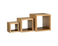 Alzata buffet Cubo - misure assortite - bamboo - naturale - Leone - conf. 3 pezzi