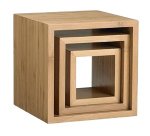 Alzata buffet Cubo - misure assortite - bamboo - naturale - Leone - conf. 3 pezzi