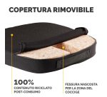 Cuscino Breyta Comfort - 6 x 43 x 43 cm - in tessuto - nero - Fellowes