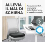 Cuscino Breyta Comfort - 6 x 43 x 43 cm - in tessuto - nero - Fellowes