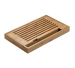 Tagliere antibriciole - 40 x 24 x 4 cm - bamboo - naturale - Leone