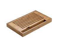 Tagliere antibriciole - 40 x 24 x 4 cm - bamboo - naturale - Leone