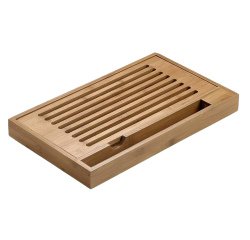 Tagliere antibriciole - 40 x 24 x 4 cm - bamboo - naturale - Leone