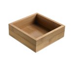Contenitore buffet - 15,3 x 15,3 x 5 cm - bamboo - naturale - Leone