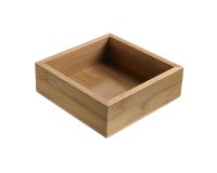 Contenitore buffet - 15,3 x 15,3 x 5 cm - bamboo - naturale - Leone