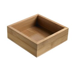 Contenitore buffet - 15,3 x 15,3 x 5 cm - bamboo - naturale - Leone