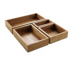 Contenitore buffet - 15,3 x 30,6 x 5 cm - bamboo - naturale - Leone