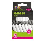 Gessetti tondi - ø 10 x 81 mm - bianco - Deco - Scatola 12 gessetti tondi