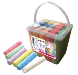 Gessi Jumbo - 10 x 2,5 x 2,2 cm - colori assortiti - Deco - secchiello 20 pezzi