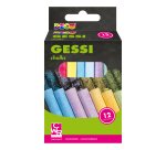Gessetti tondi - ø 10 x 81 mm - colori assortiti - Deco - Scatola 12 gessetti tondi