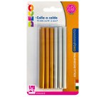 Colle stick per pistole -  oro e argento - ø 7mm - lunghezza 10 cm - Deco - conf. 12 pezzi