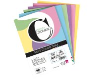 Risma carta Cromatica - A4 - 200 gr - colori assortiti tenui - 100 fogli - CWR