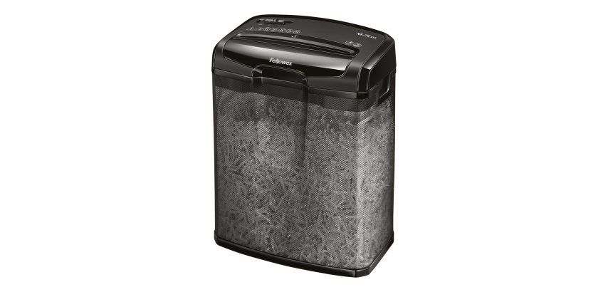 Distruggidocumenti M-7CM - a frammenti - nero - Fellowes