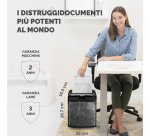 Distruggidocumenti M-7CM - a frammenti - nero - Fellowes