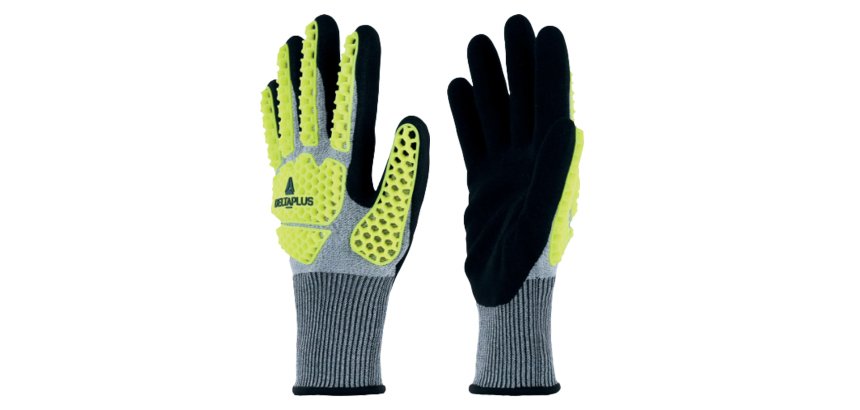 Guanto antiurto EOS NOCUT VV909 - taglia 08 - giallo fluo/grigio - Deltaplus
