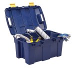 Baule multiuso Bankers Box - 39 x 59 x 33 cm - 40 L - PP - con coperchio - blu/giallo - Fellowes