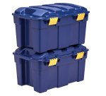 Baule multiuso Bankers Box - 39 x 59 x 33 cm - 40 L - PP - con coperchio - blu/giallo - Fellowes