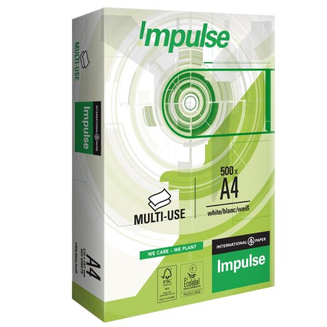 Carta fotocopie - A4 - 75 gr - bianco - Impulse 75 - conf. 500 fogli