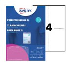 Portabadge A6 - in plastica - laser/inkjet - 105 x 148 mm - Avery - Conf. 50 pezzi