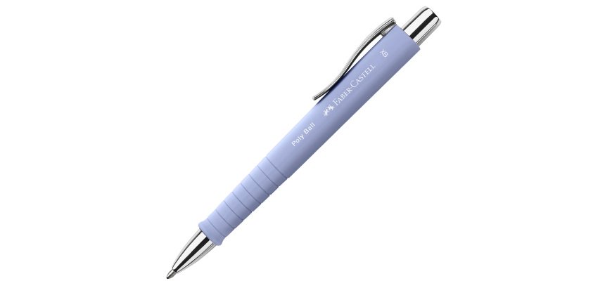 Penna a sfera a scatto Poly Ball Urban - punta 0,7 mm - fusto pale iris - Faber-Castell