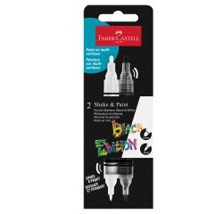 Marcatori Shake&Paint - colori assoriti - Faber-Castell - conf. 2 pz