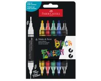 Marcatori Shake&Paint - colori assoriti basic - Faber-Castell - conf. 6 pz