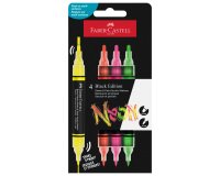 Marcatori Shake&Paint - colori assoriti neon - Faber-Castell - conf. 4 pz