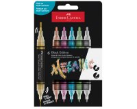 Marcatori Shake&Paint - colori assoriti metallic - Faber-Castell - conf. 6 pz