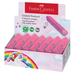 Gomma triangolare unicorno - colori assortiti - Faber Castell - expo 15 pezzi