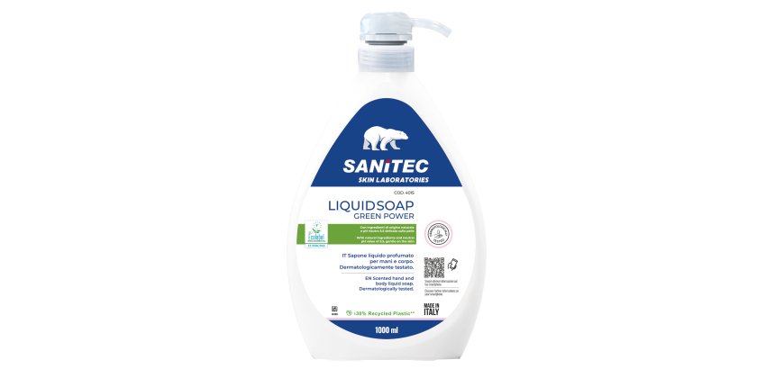 Sapone liquido Green Power - dispenser 1 L - floreale - Sanitec