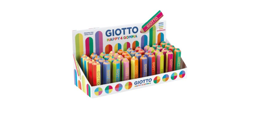 Happy Gomma - colori assortiti Happy4 - Giotto