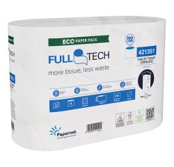 Carta Igienica FullTech - senza anima - 104,78 m - cellulosa - bianco - Papernet - pacco 4 rotoli